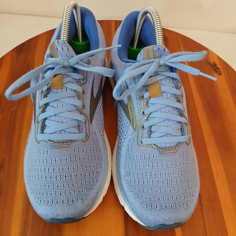 Brooks Glycerin 18 Womens 9 Medium B Blue‎ Running Shoes Sneakers 1203171B470
